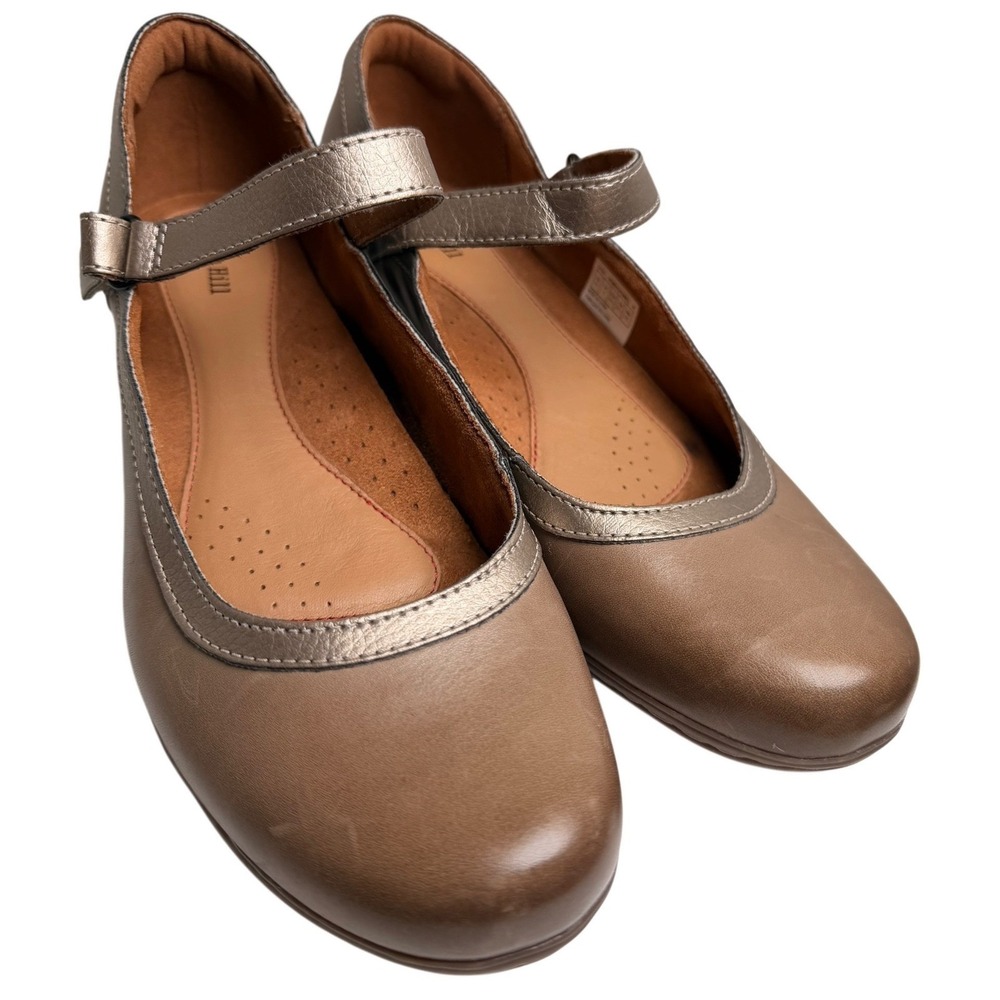 Cobb Hill Laurel Leather Mary Jane Pumps Taupe Bronze Comfort Shoes 8.5 - Picture 10 of 13